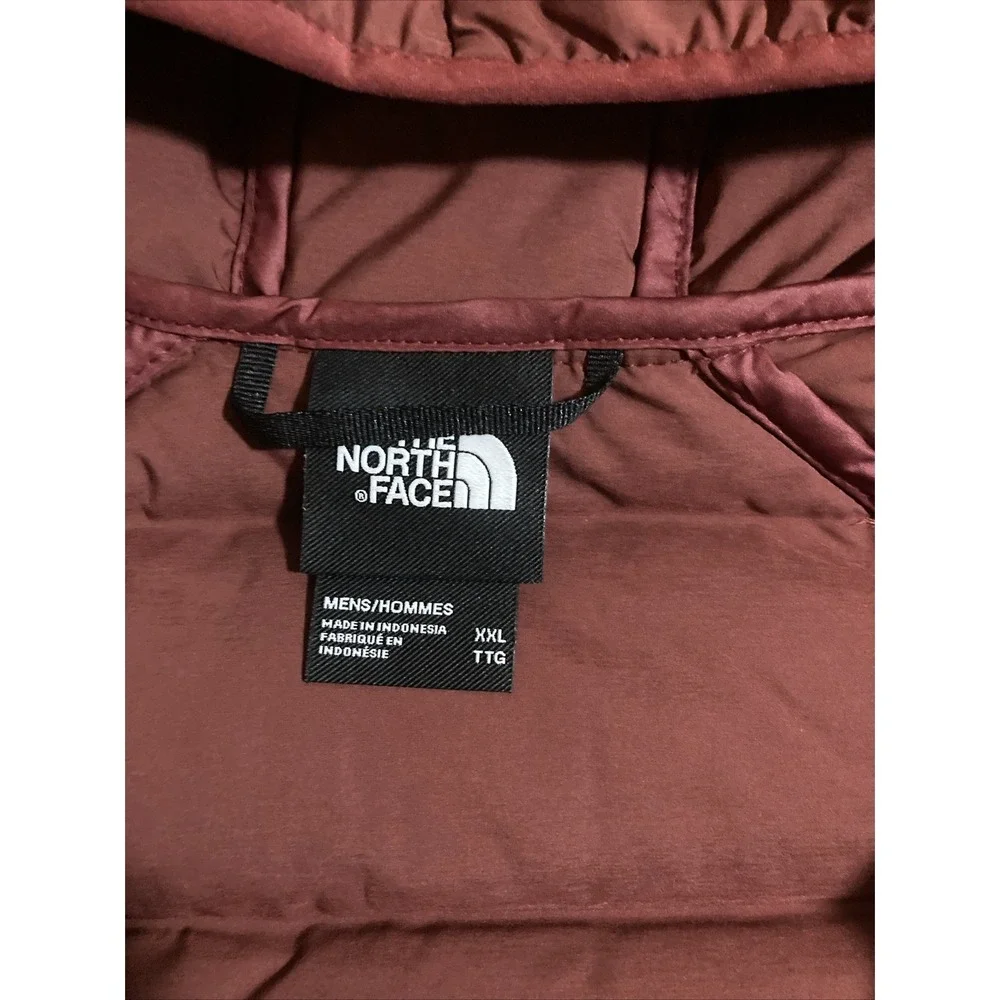 The‎ North Face Men's XXL Belleview Stretch 600 Down Hooded Jacket Cordovan/Red